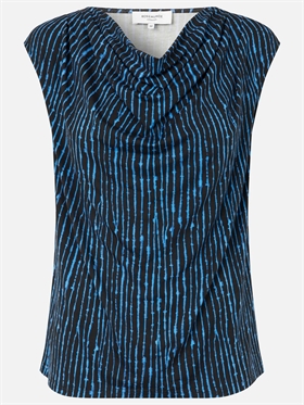 Rosemunde Tshirt ss blue uneven stripe 6396