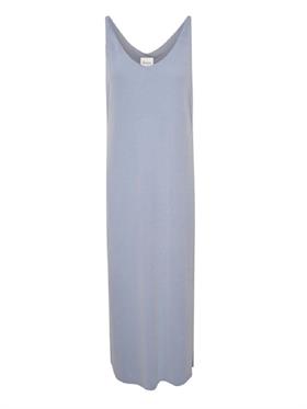 MW Saga strop kjole dusty blue stripe